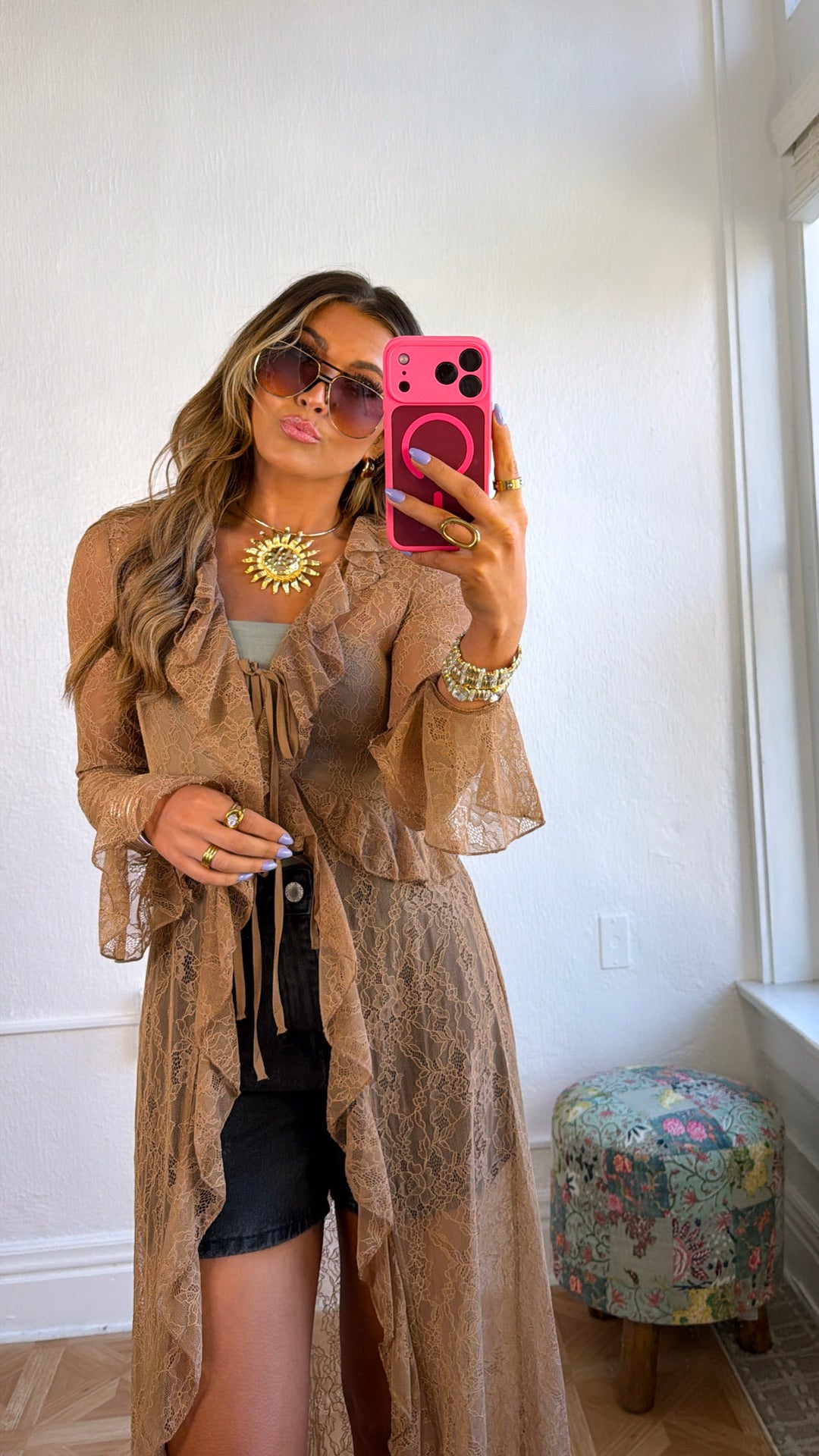 Vintage Chic Lace Kimono