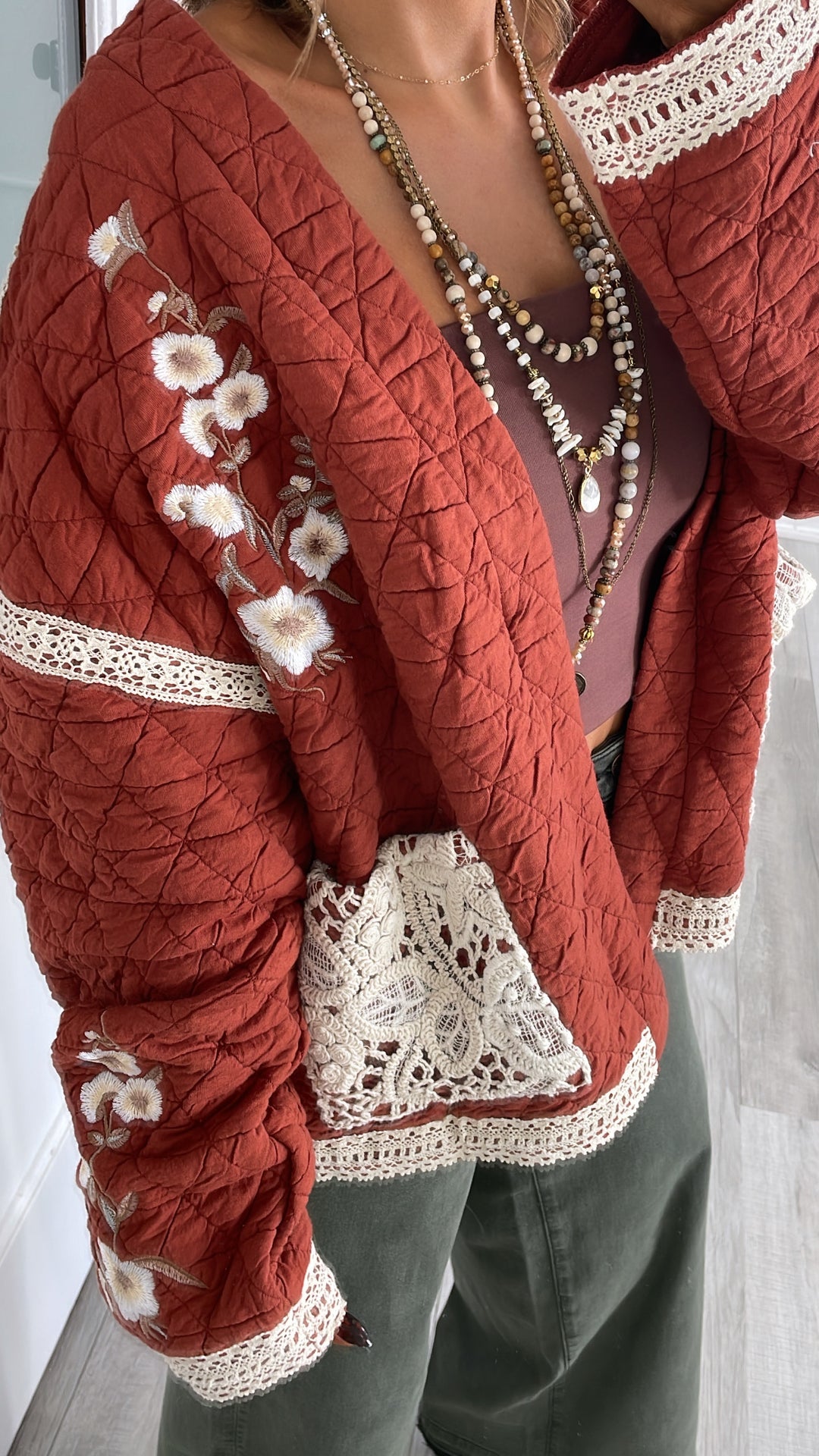 Canyon Quilted Jacket, Brick