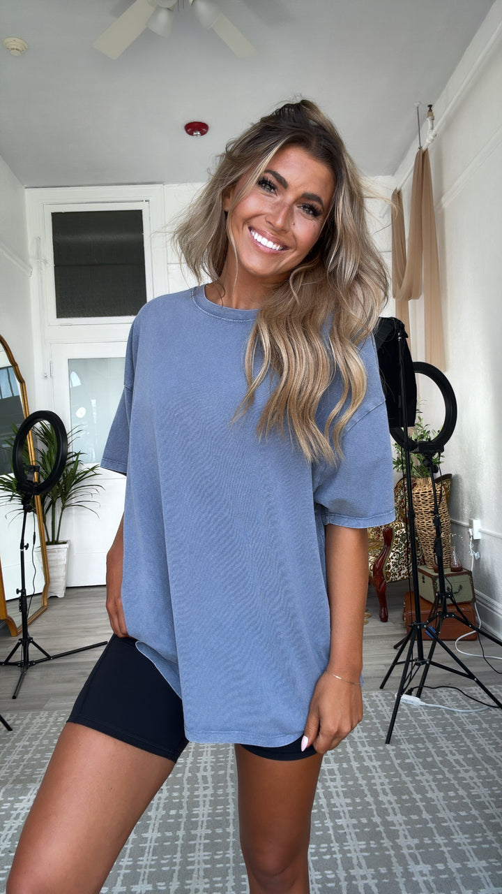 Soft Structure Basic Tee, Dusty Navy