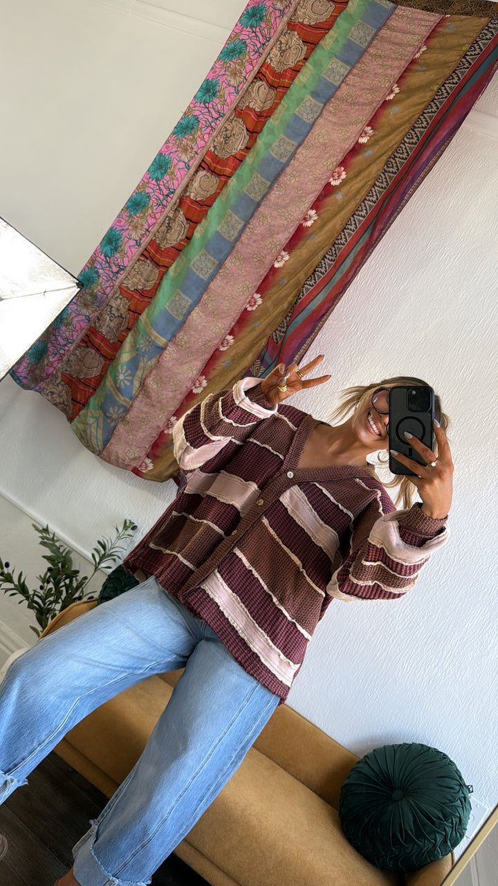 Lilou Vintage Cardigan, Wine Combo