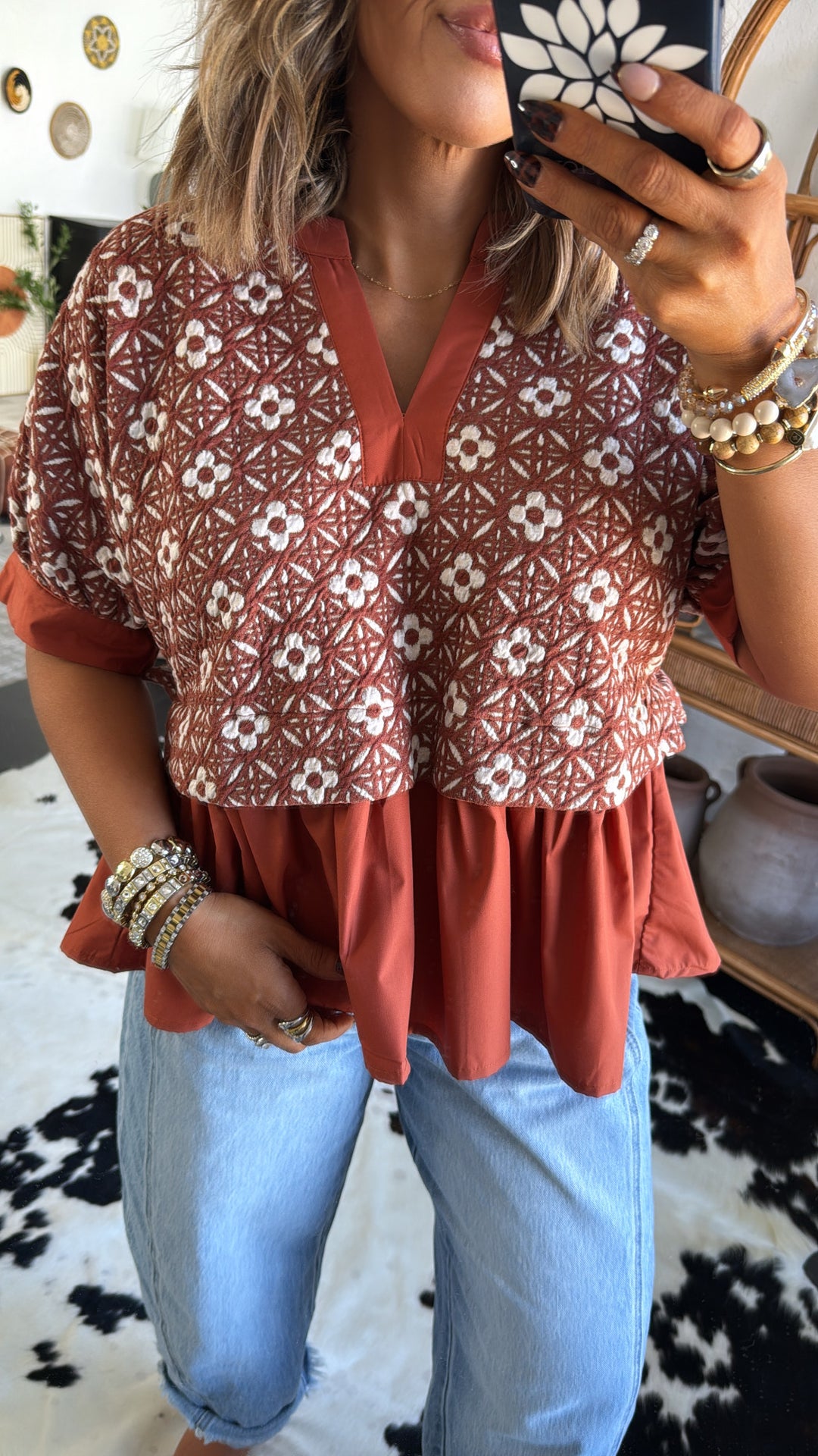 Autumn Dusk Top, Rust