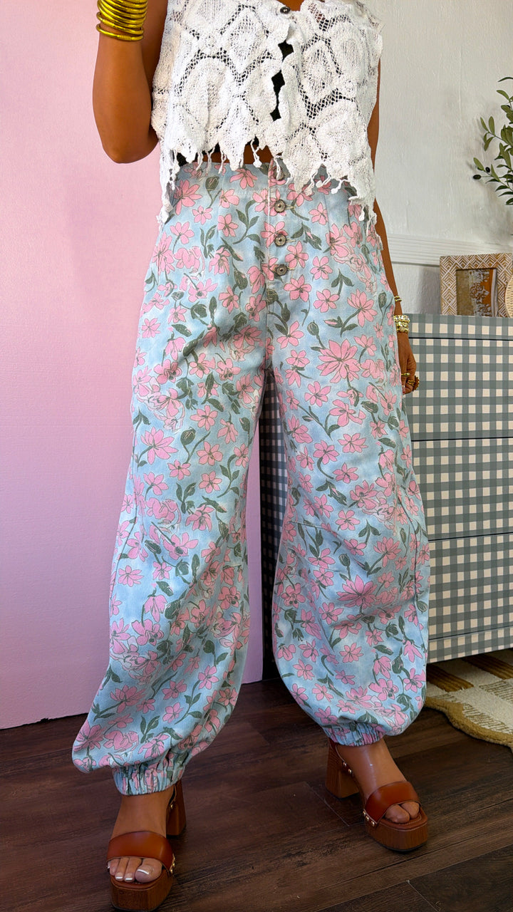 Pearl & Sky Jogger Pants, Sky Multi