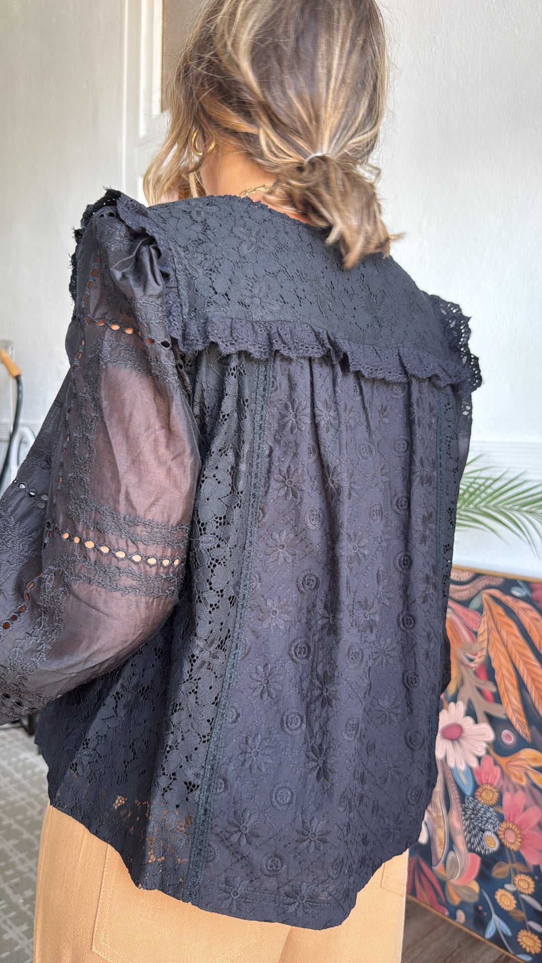 Romantic Street Blouse, Black