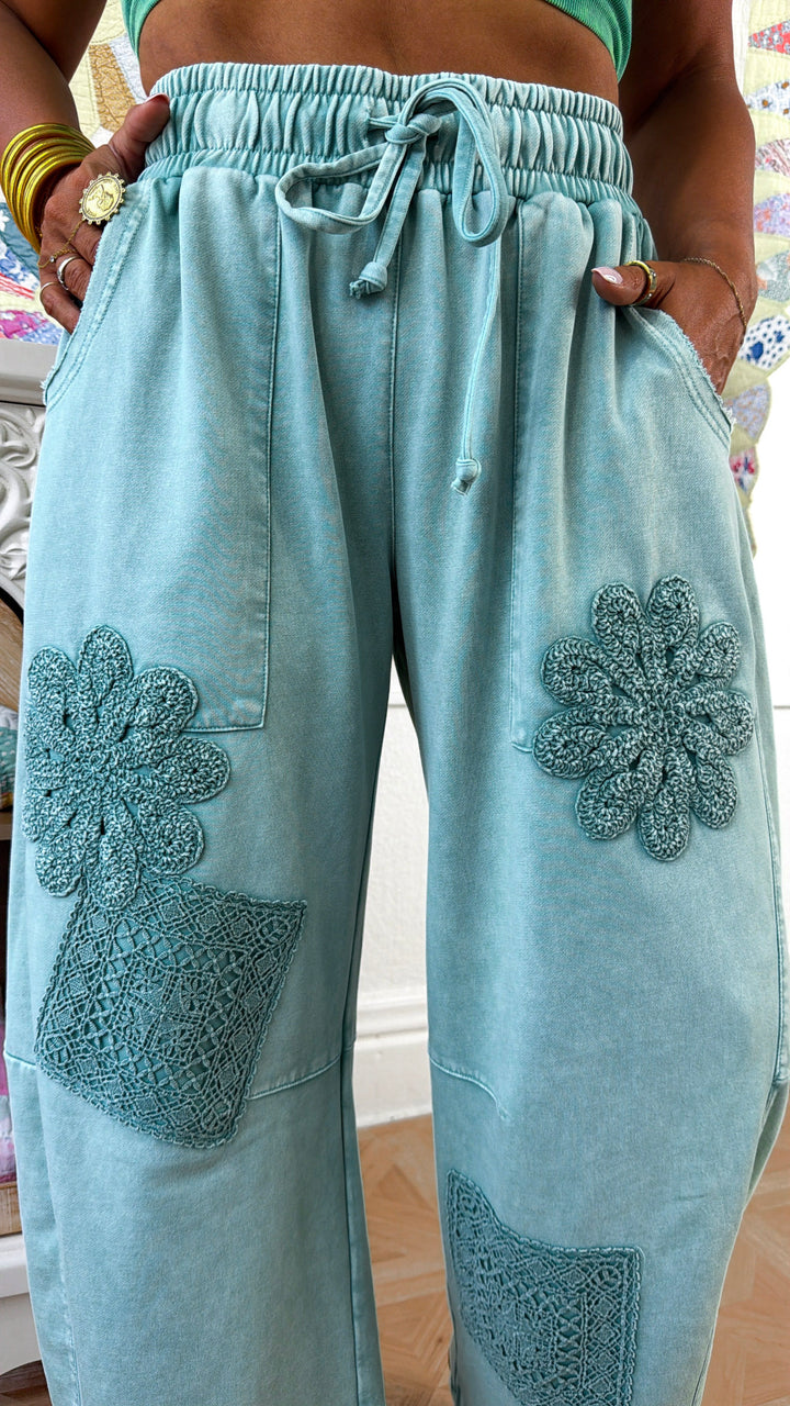 Less Is More Wide Leg Sweatpants, Soft Sage