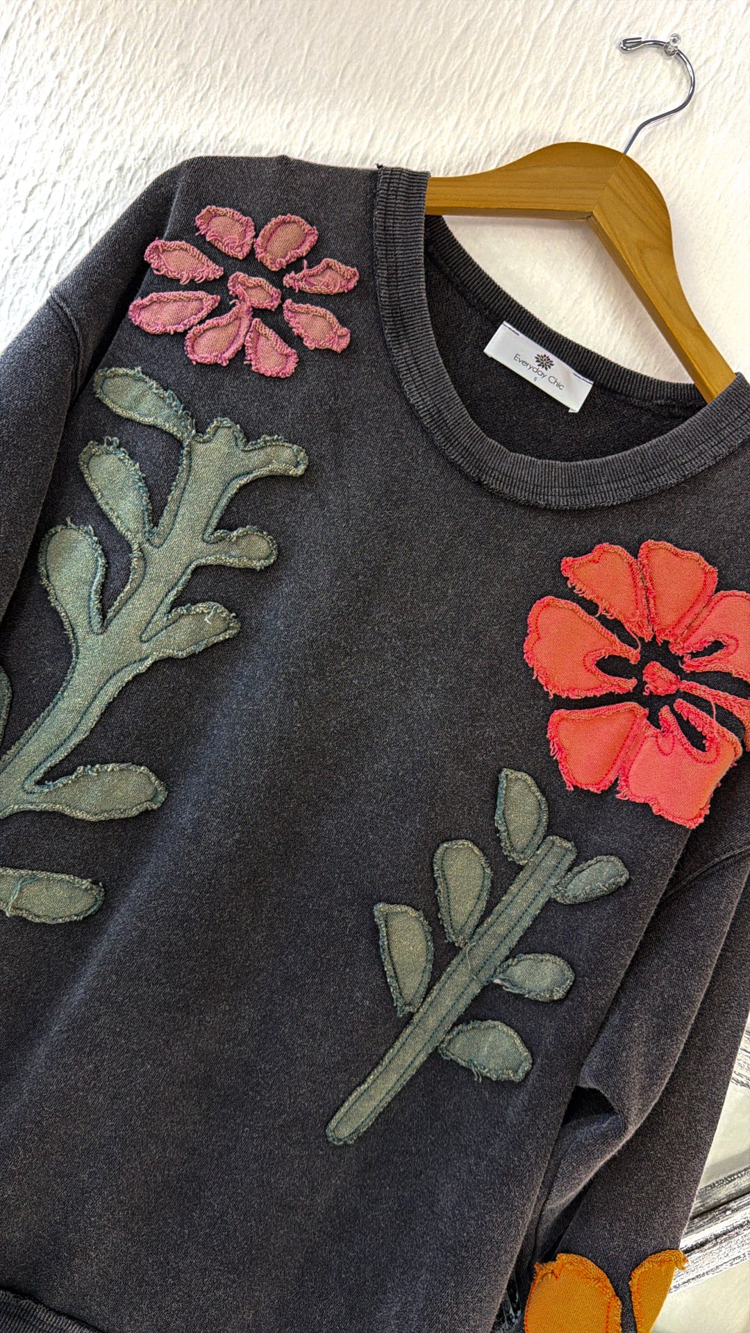 Floral Days Sweatshirt, Black