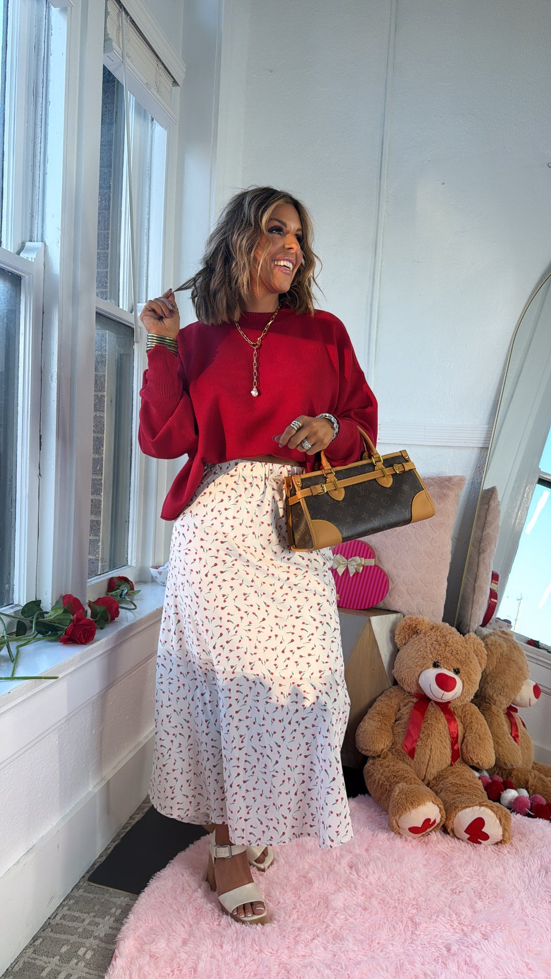 Simple & Sweet Sweater, Red