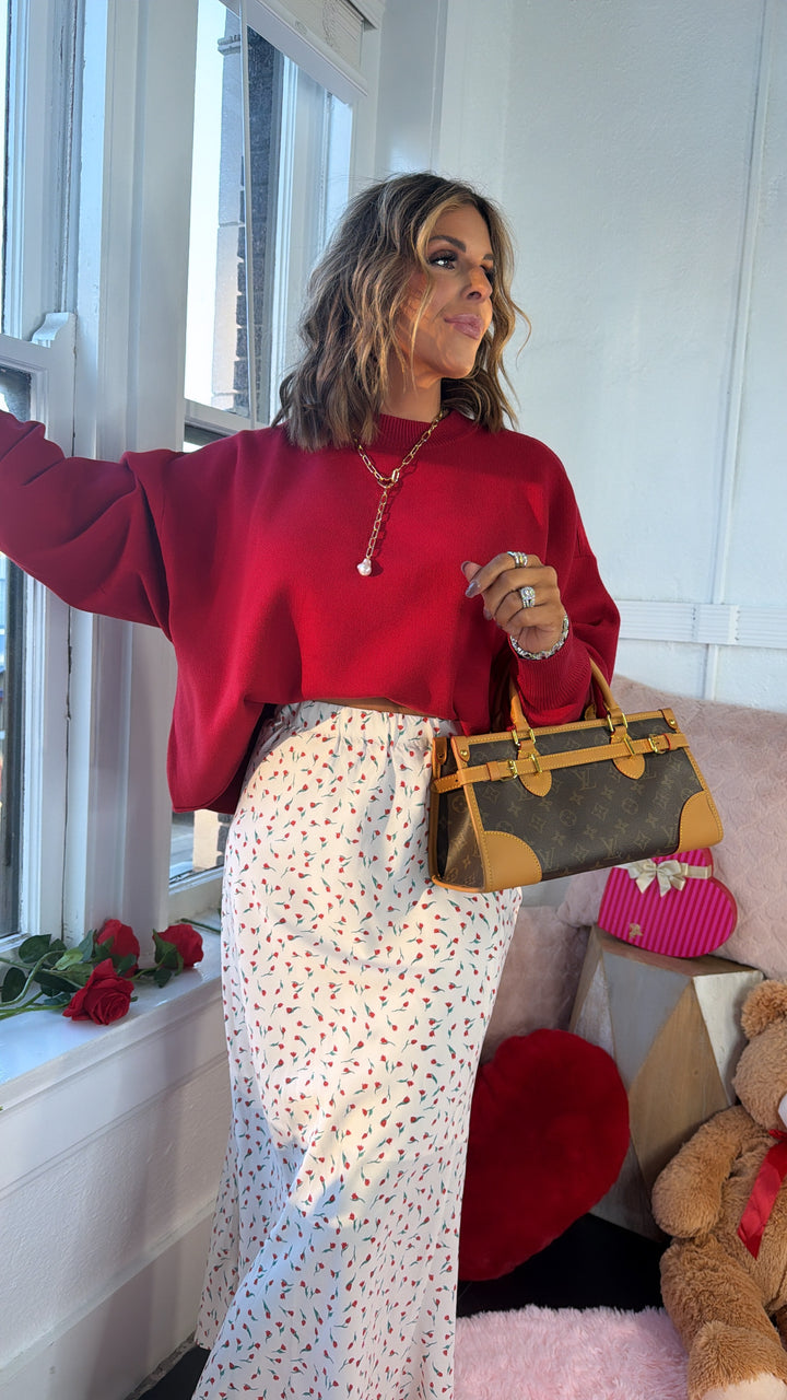 Here To Charm Floral Maxi Pencil Skirt