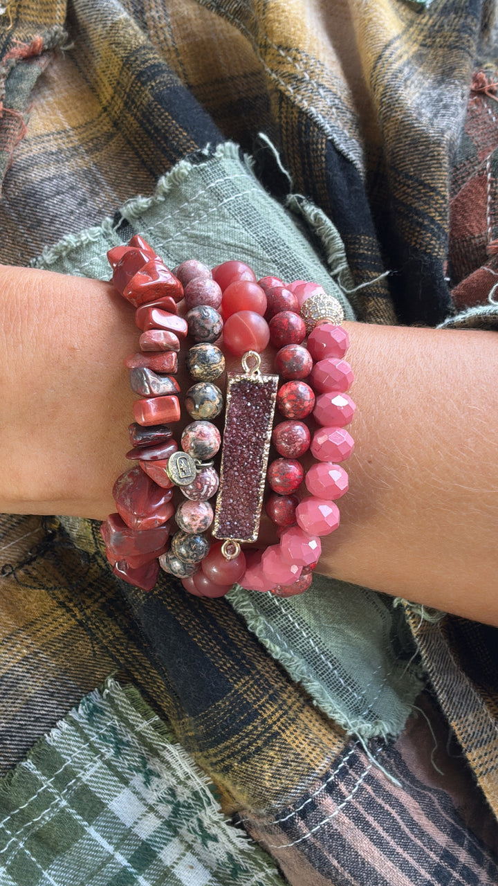 Masely Bracelet Set, Red