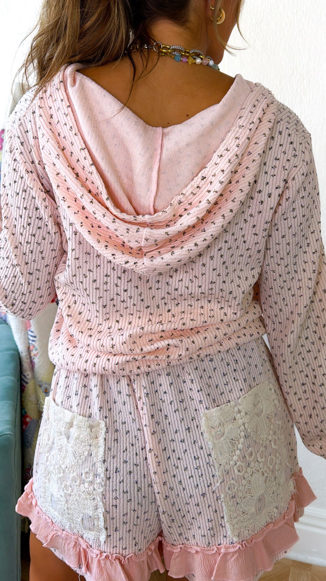 Bayrose Floral Zip Up Jacket, Blush Floral