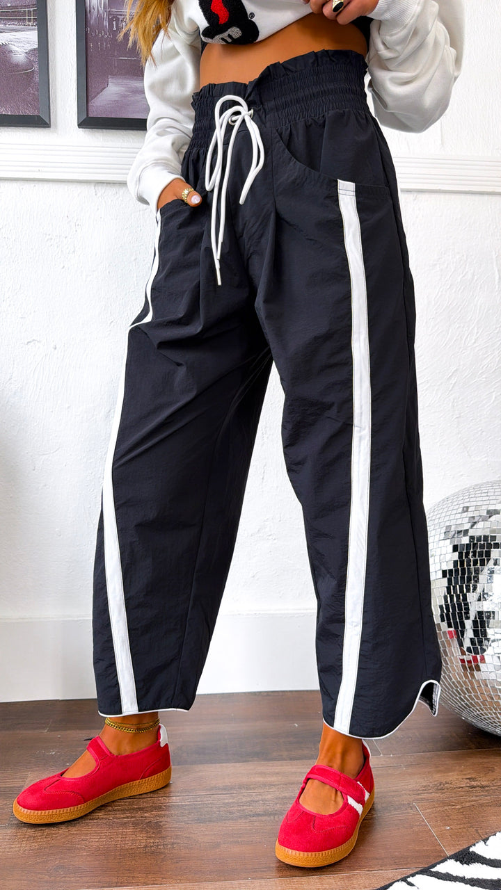 WindBreaker Contrasted Pant, Black/White