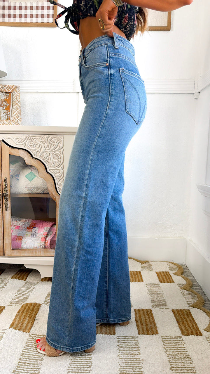 Nico High Rise Wide Leg Denim, Medium