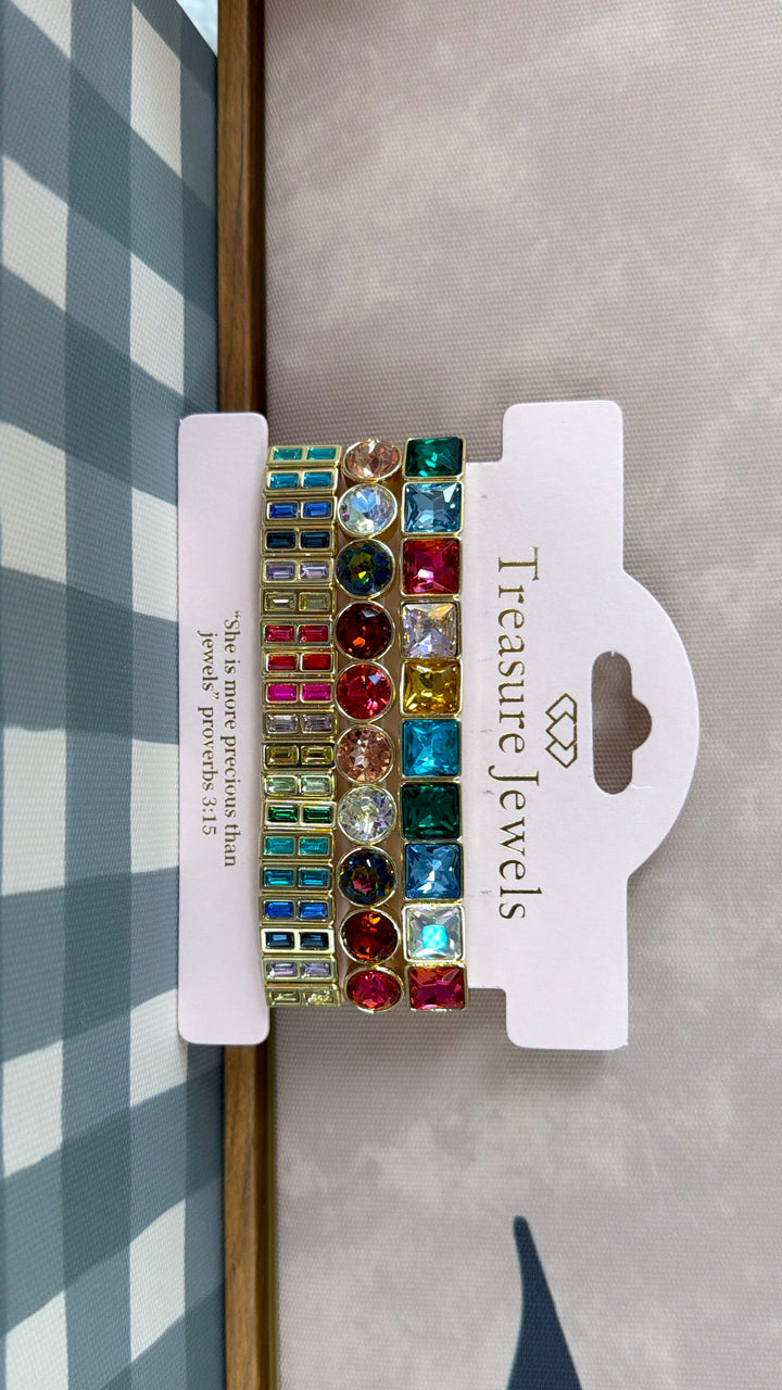 Rainbow Bracelet Stack