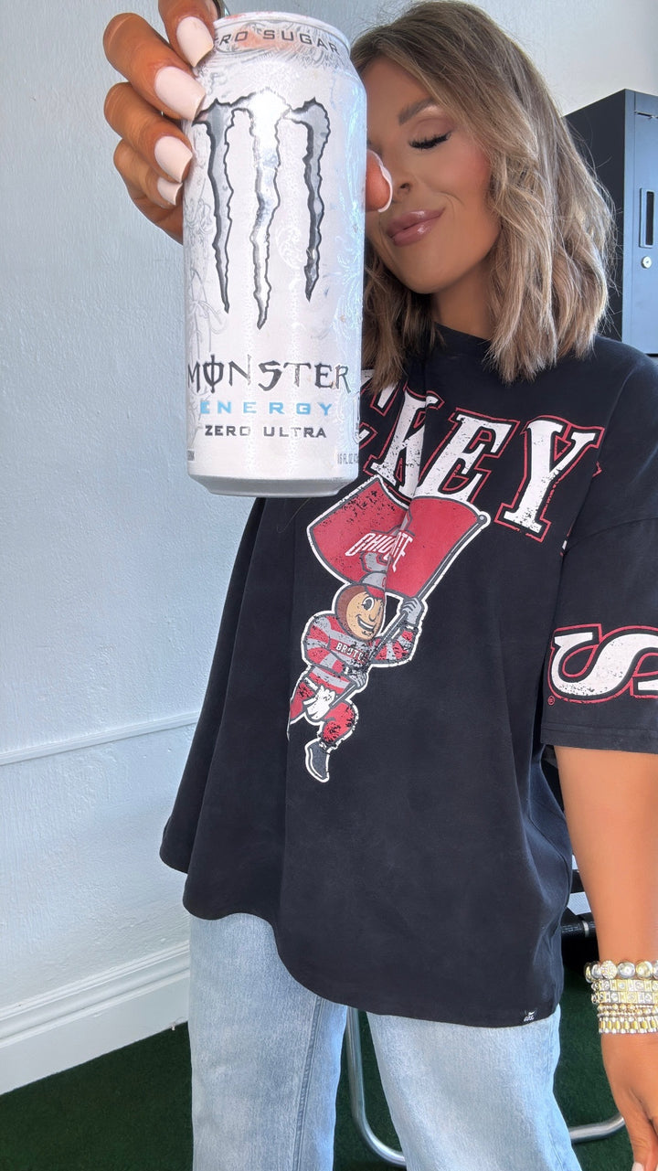 Split OSU Tee, Black