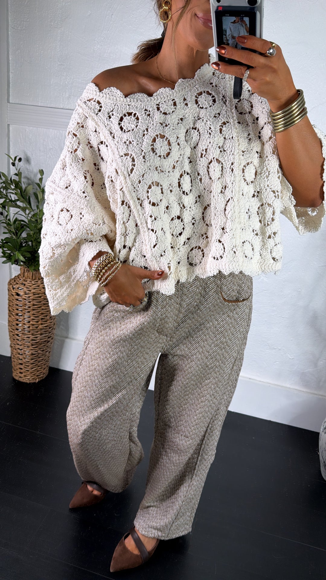 Emberlynn Knit Sweater, Cream