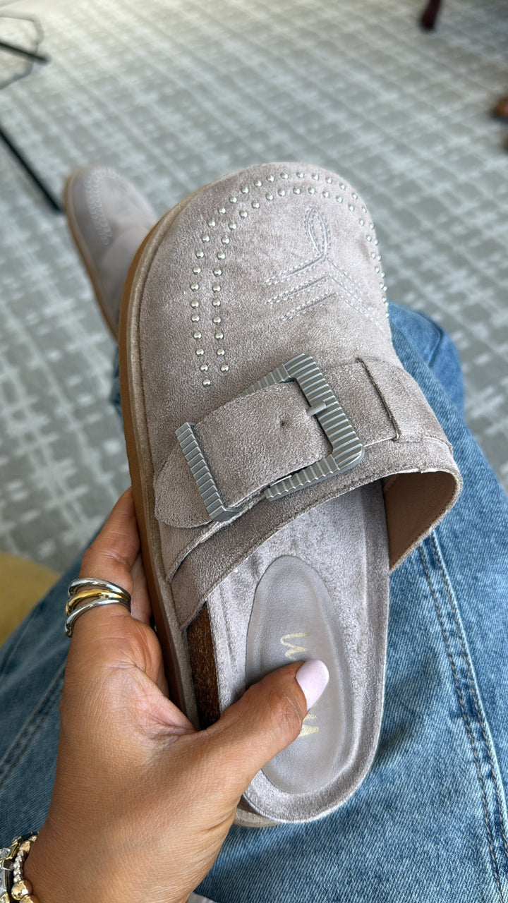 Joleen Studded Clog, Grey