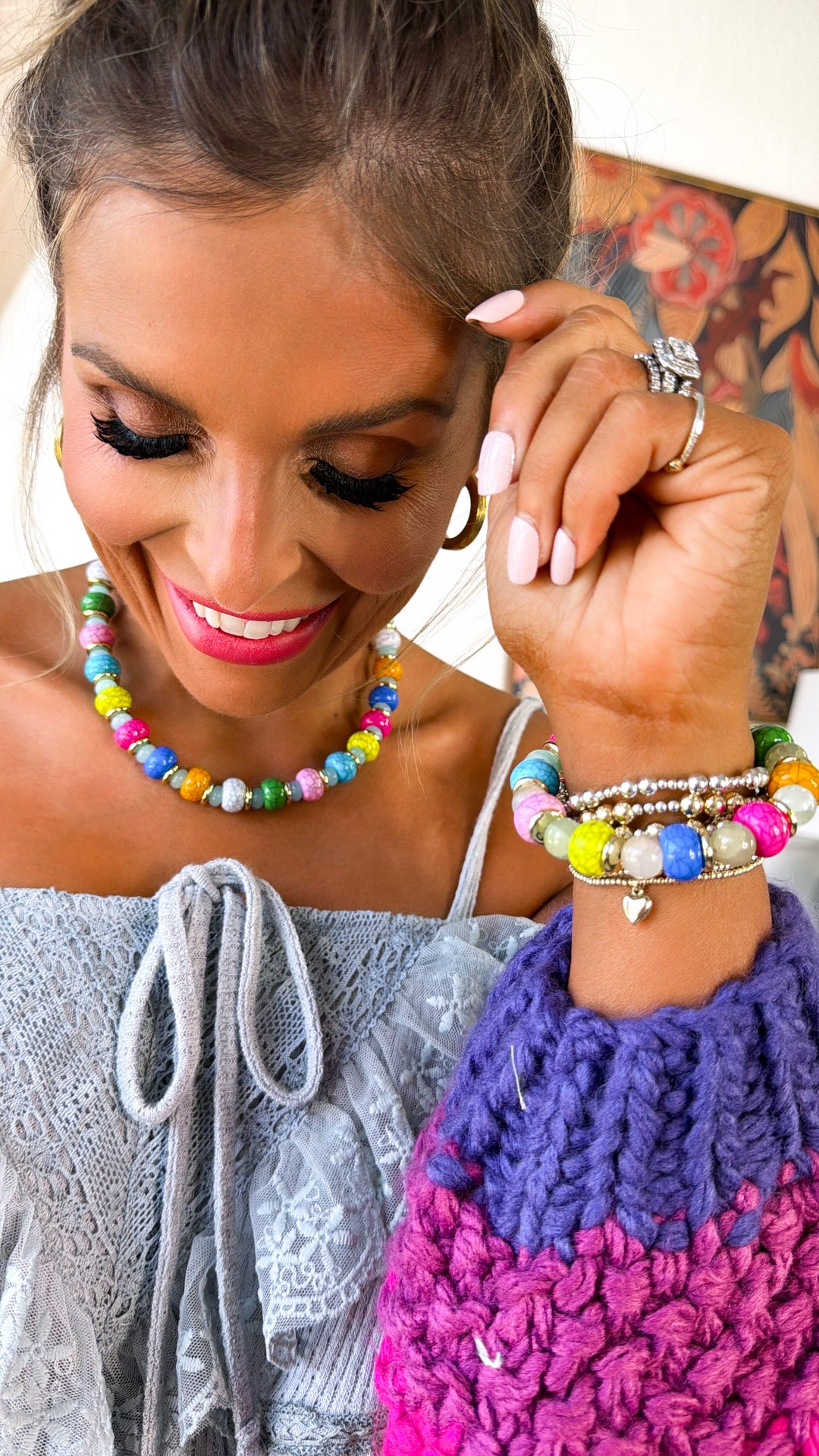 Sweet Pop Bracelet Necklace Set