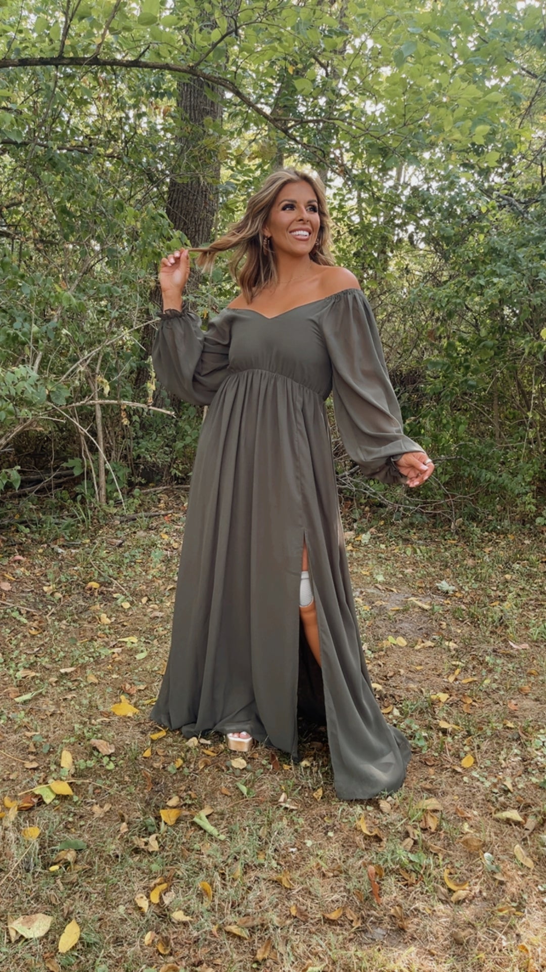 ECB Exclusive: Timeless Romantic Chiffon Maxi Dress, Olive Everyday Chic Boutique ECB Exclusive: Timeless Romantic Chiffon Maxi Dress, Olive Everyday Chic Boutique