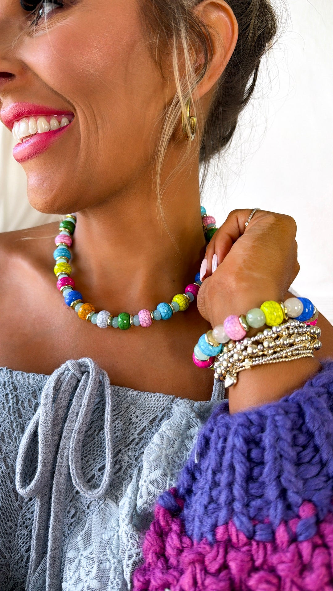 Sweet Pop Bracelet Necklace Set