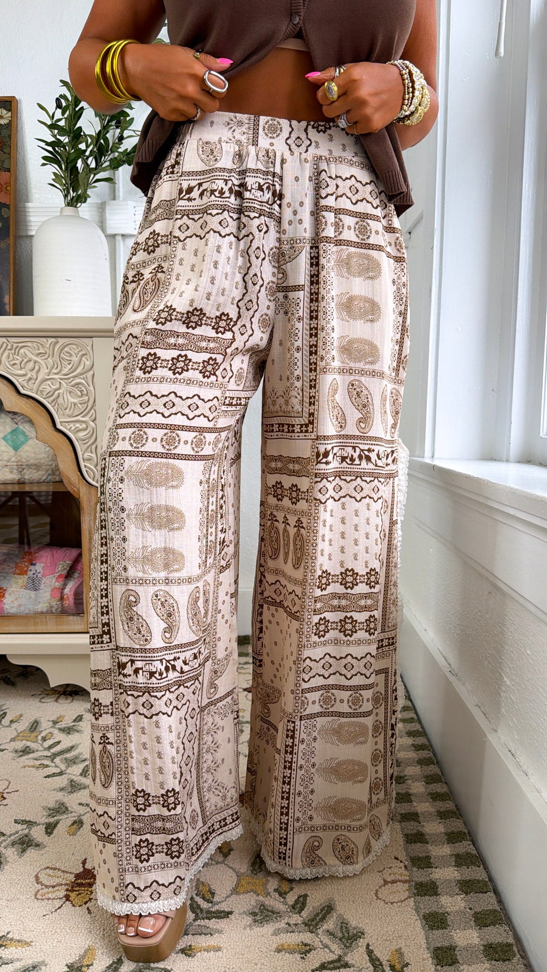Antique Earth Pants, Tan Multi