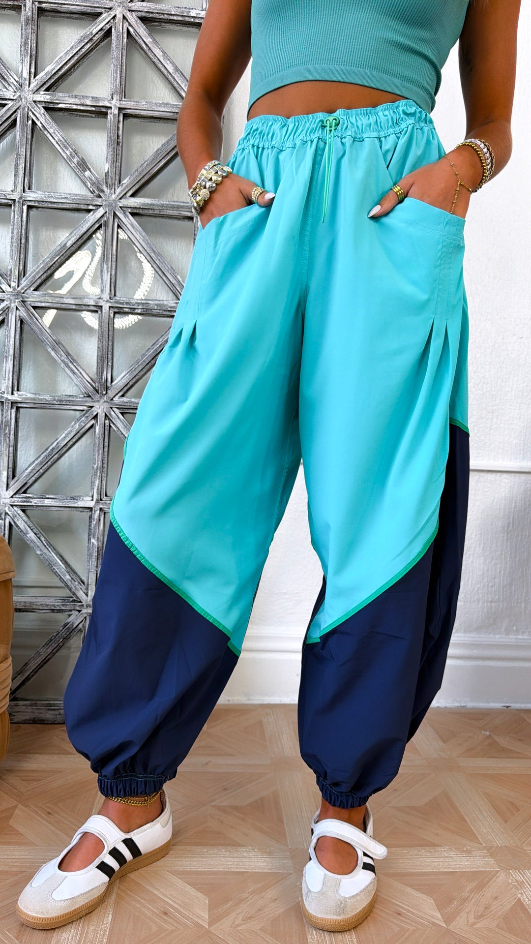 All In Comfort Windbreaker Joggers, Blue/ Navy