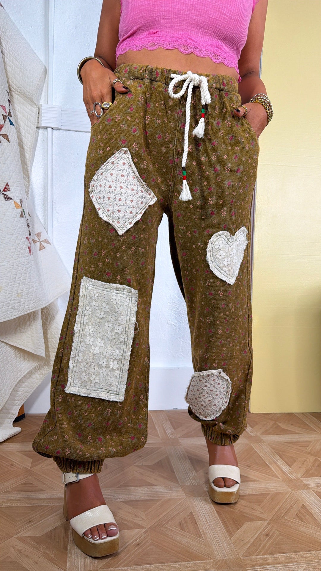 Wore Grace Patched Jogger, Rusted Ochre