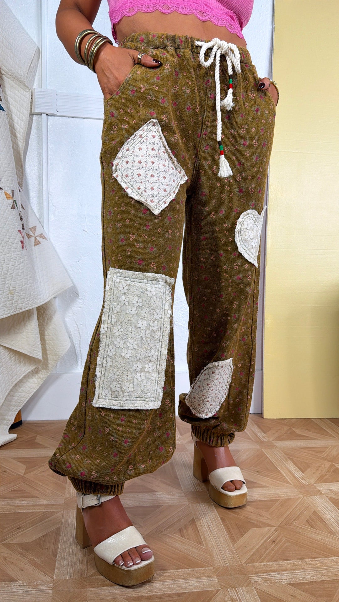 Wore Grace Patched Jogger, Rusted Ochre