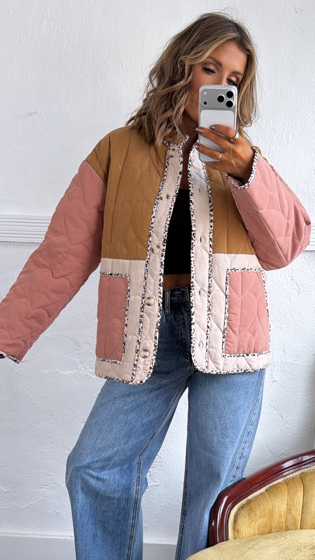 Golden Frost Jacket, Tobacco/Pink