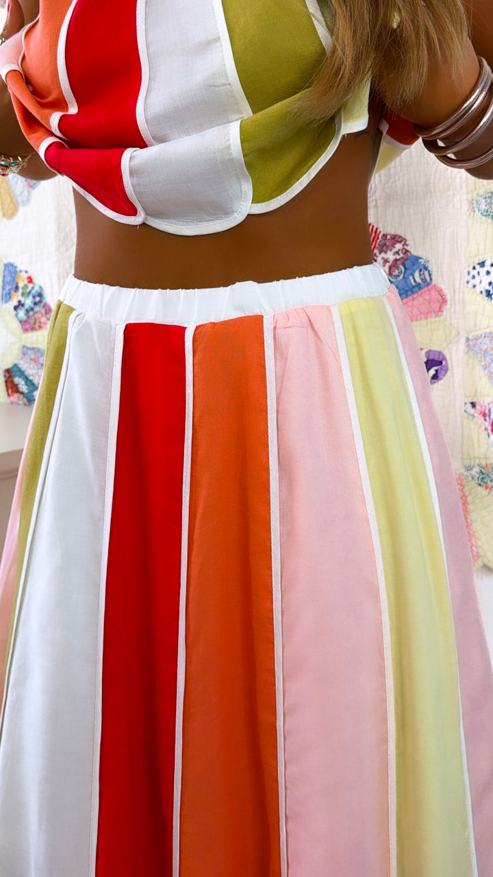 Twila Sunset Two Piece Set, Cream Multi