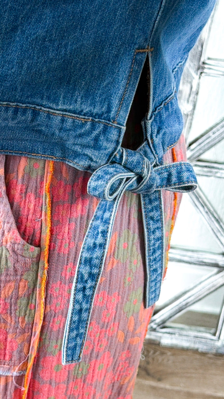 Whiskey Row Denim Top, M.Blue