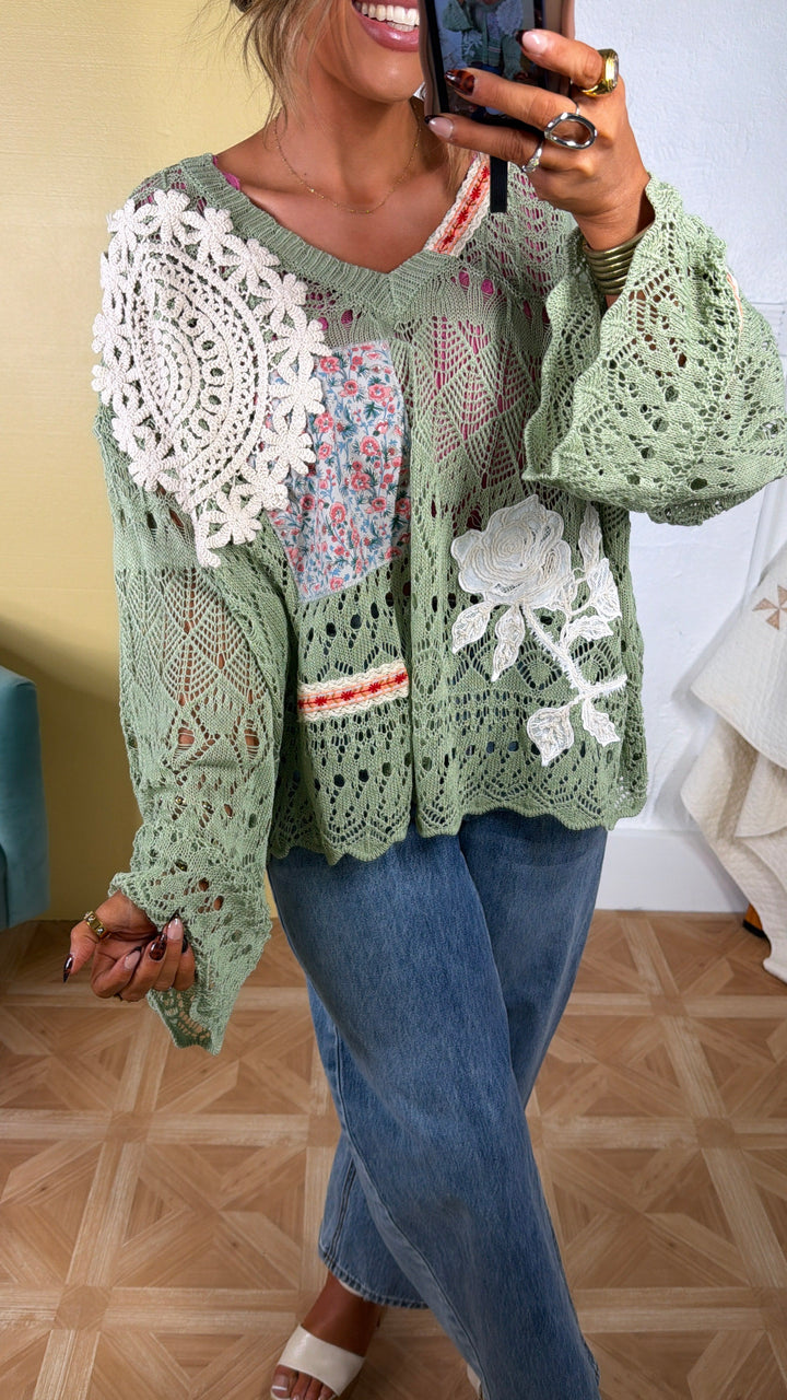 Sprout & Stitch Sweater, Matcha