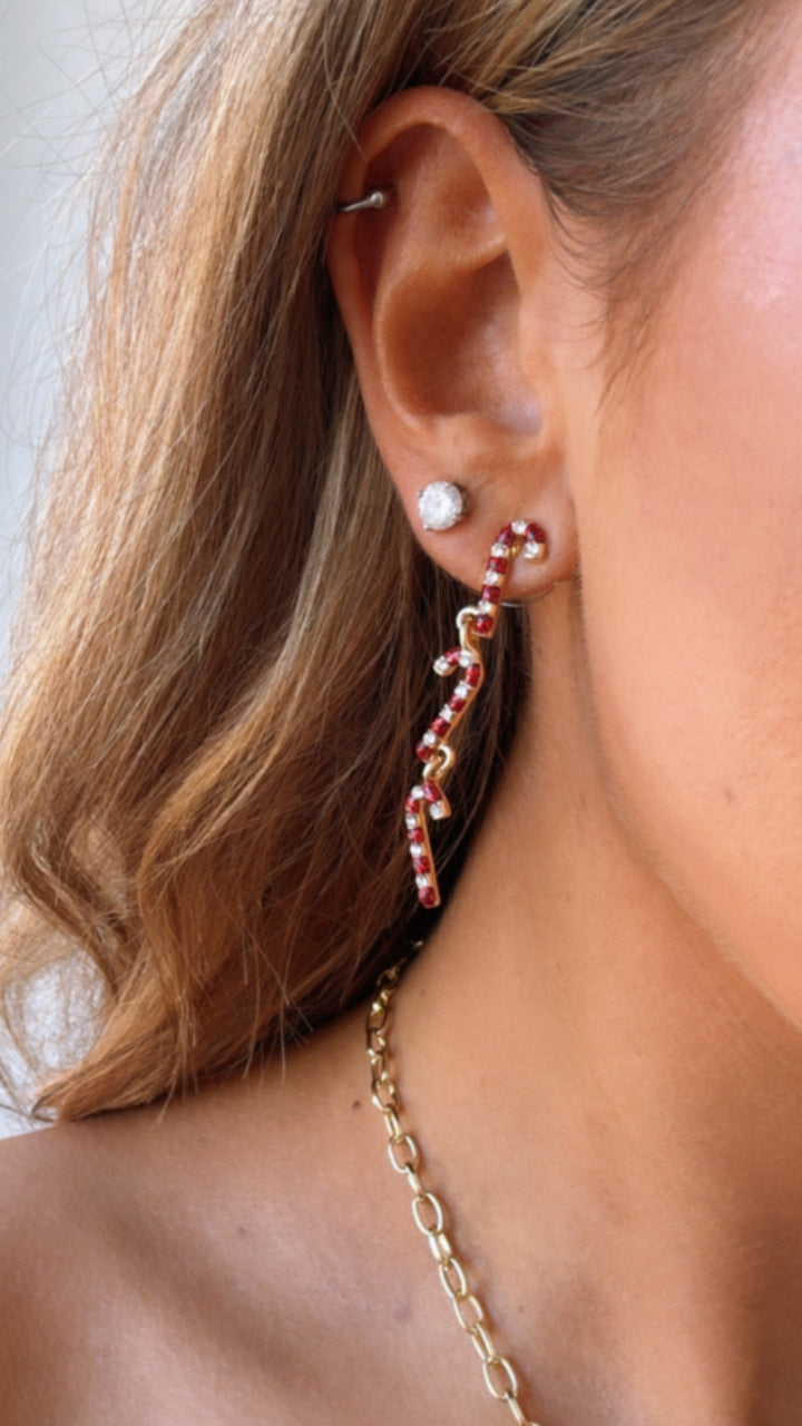 Candy Cane Dangles, Red/Gold