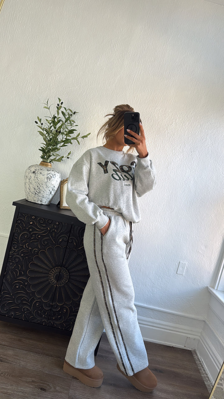 Cozy Club 2 Piece Set, Grey