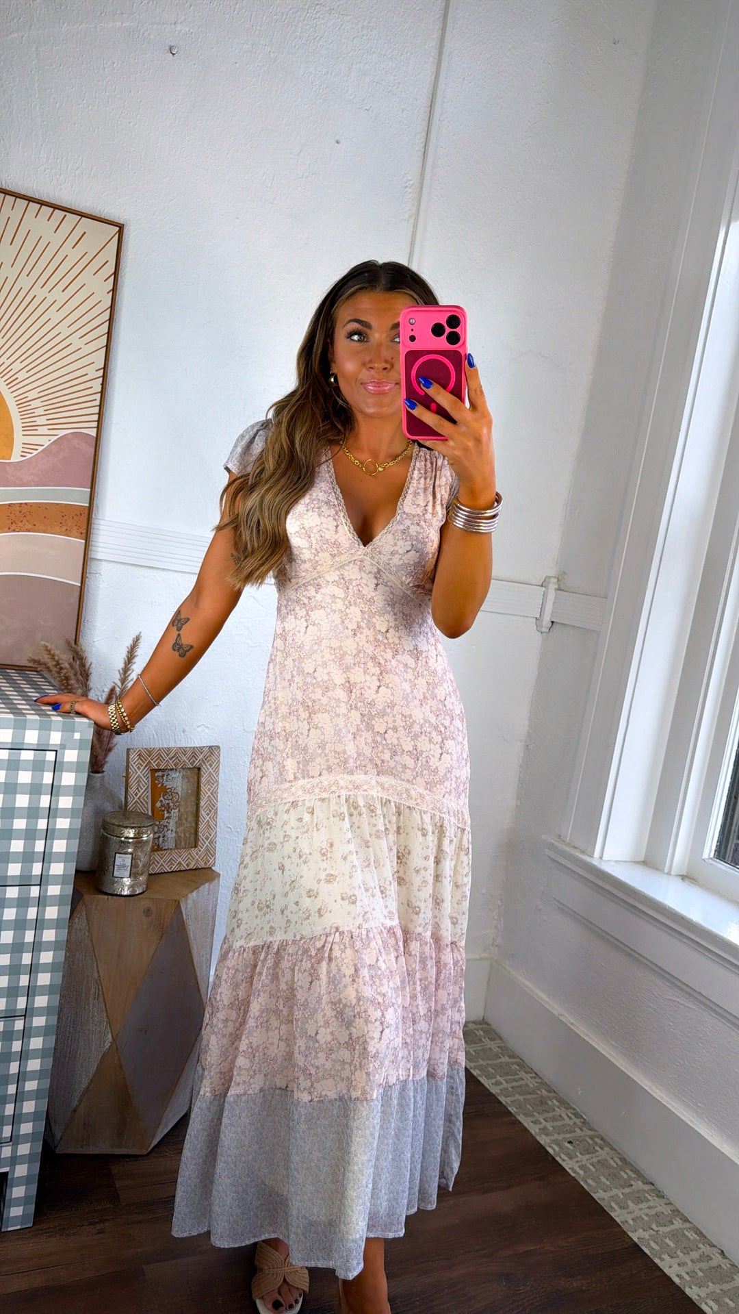 Sunny Meadow Maxi Dress, Multi XS
