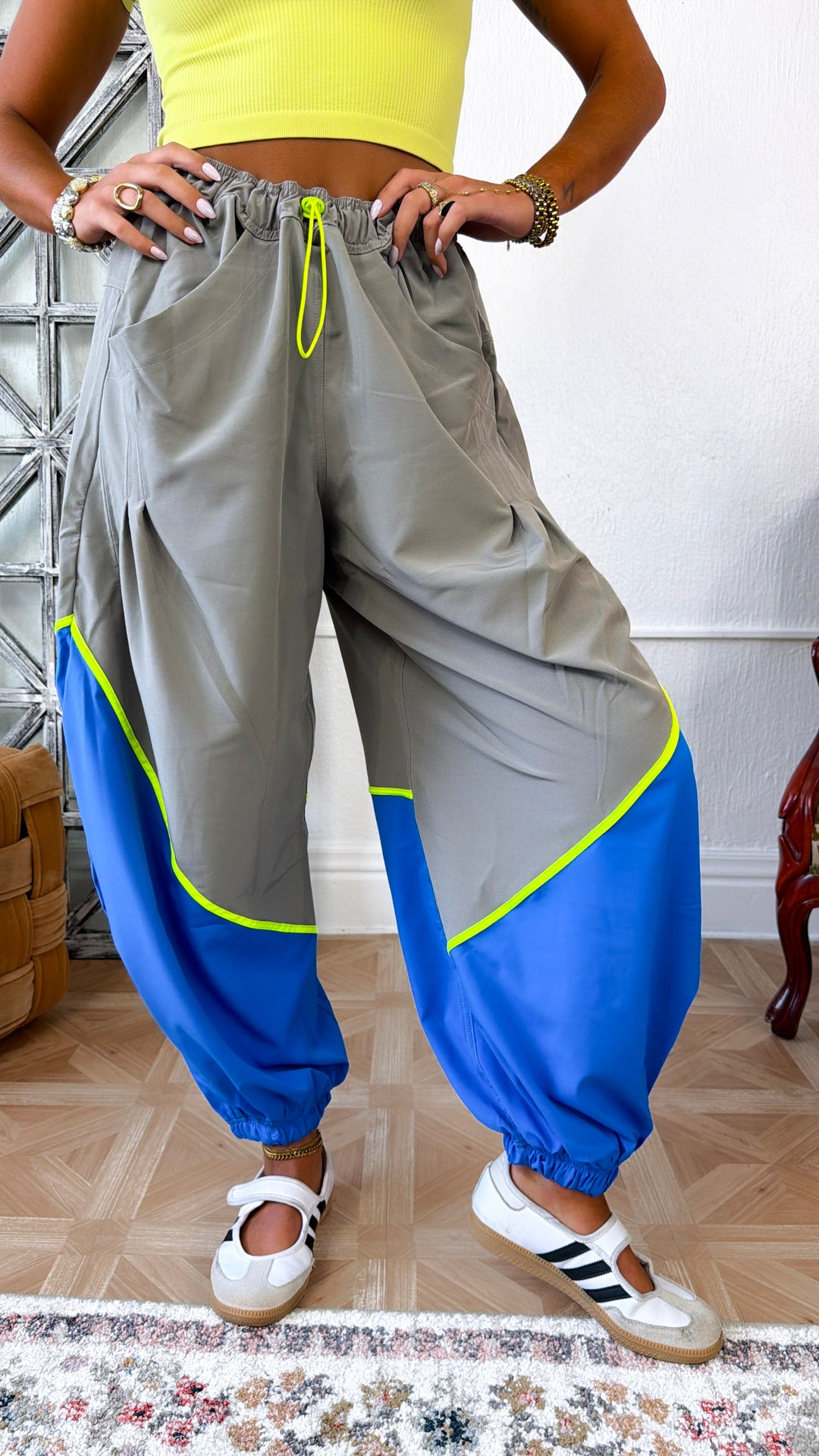 All In Comfort Windbreaker Joggers, Stone Taupe/ Sonic Blue