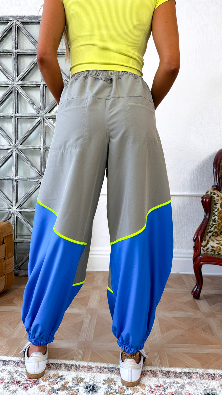 All In Comfort Windbreaker Joggers, Stone Taupe/ Sonic Blue