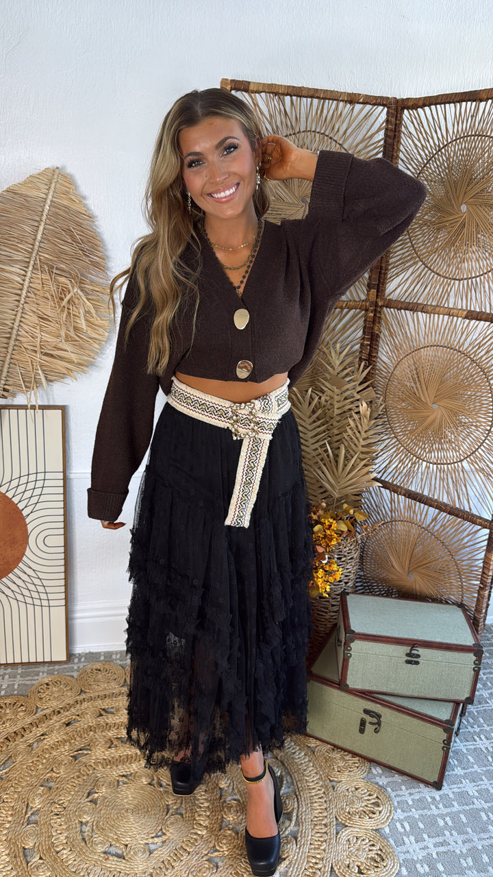 Toffee Glow Cardigan, Brown