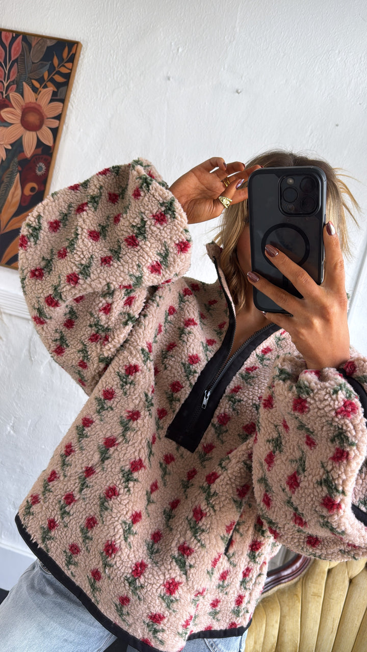 Winter Rose Quarter Zip, Sand