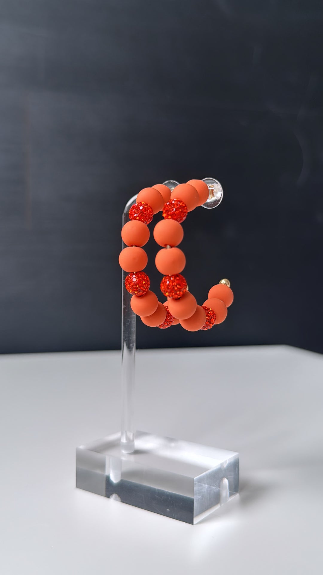 Crystal Ball Hoops, Orange