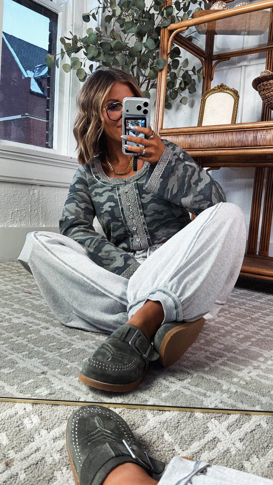 Ronan Long Sleeve, Olive Camo