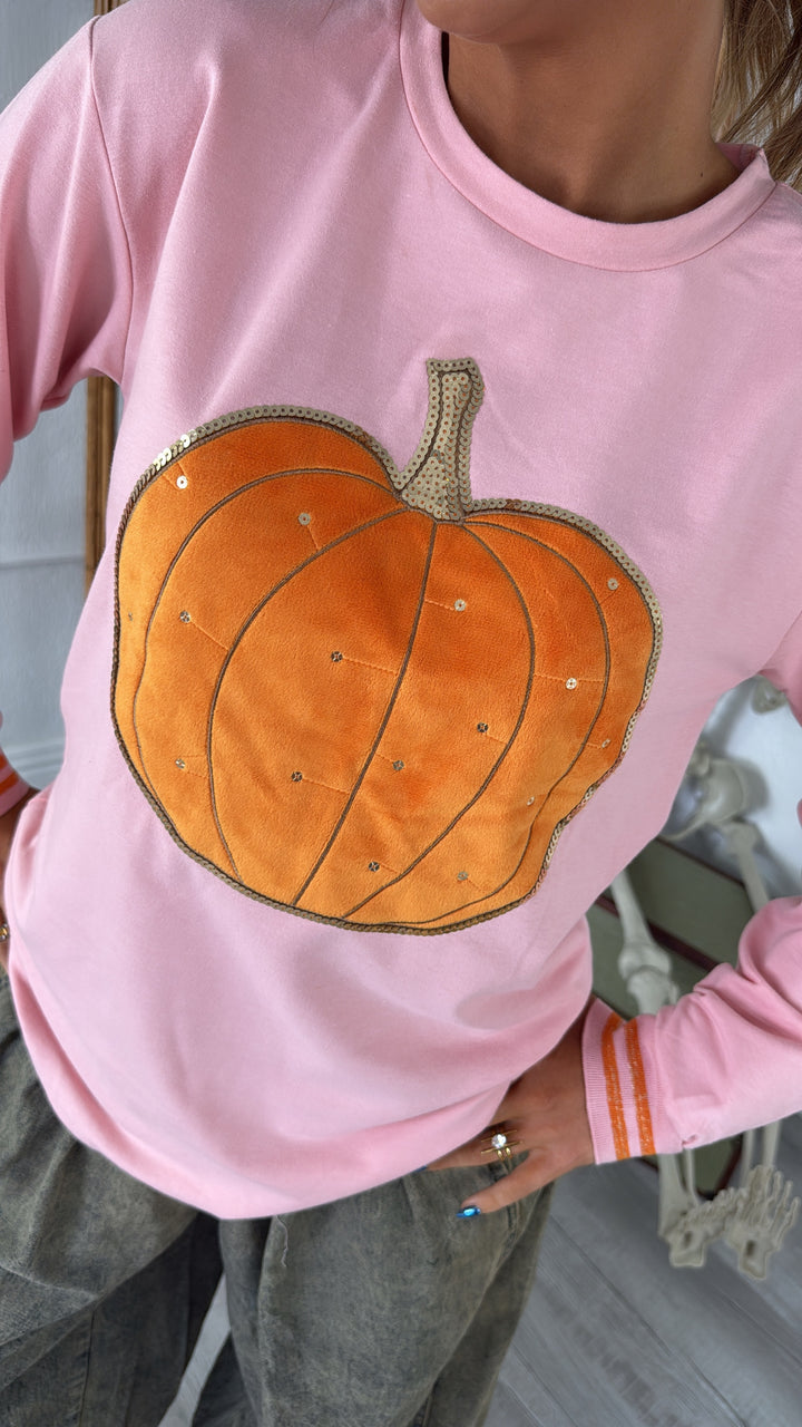 Pumpkin Patch Cutie Crewneck, Pink