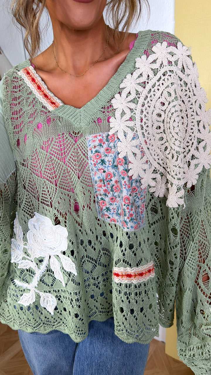 Sprout & Stitch Sweater, Matcha