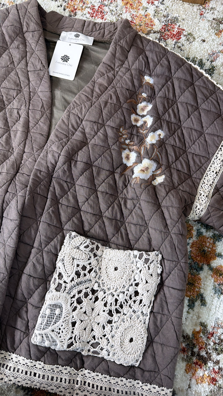 Canyon Quilted Jacket, Charcoal