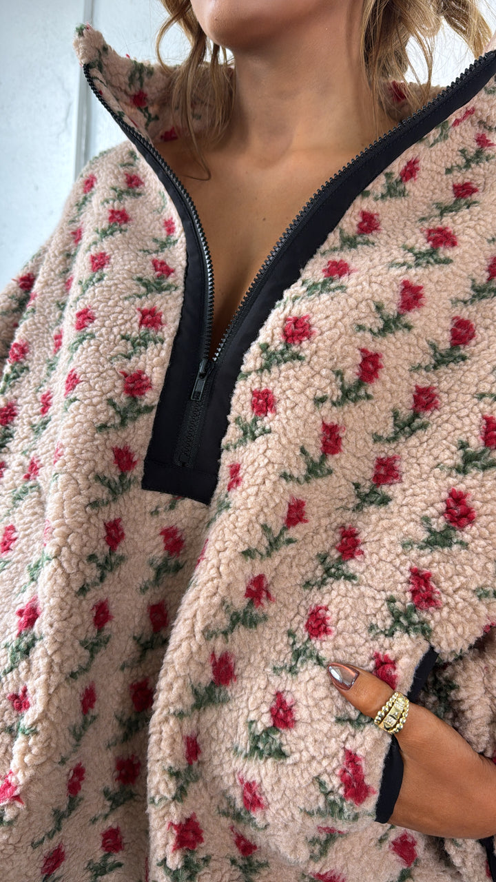 Winter Rose Quarter Zip, Sand