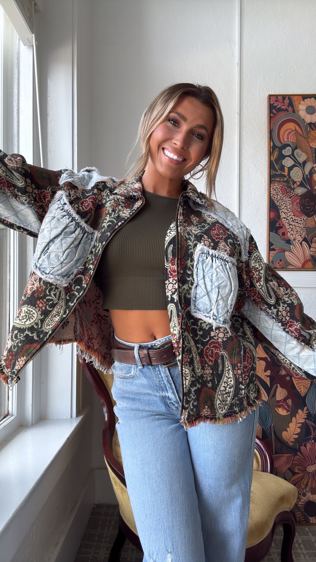 Midnight Ember Jacket, Deep Choco Multi