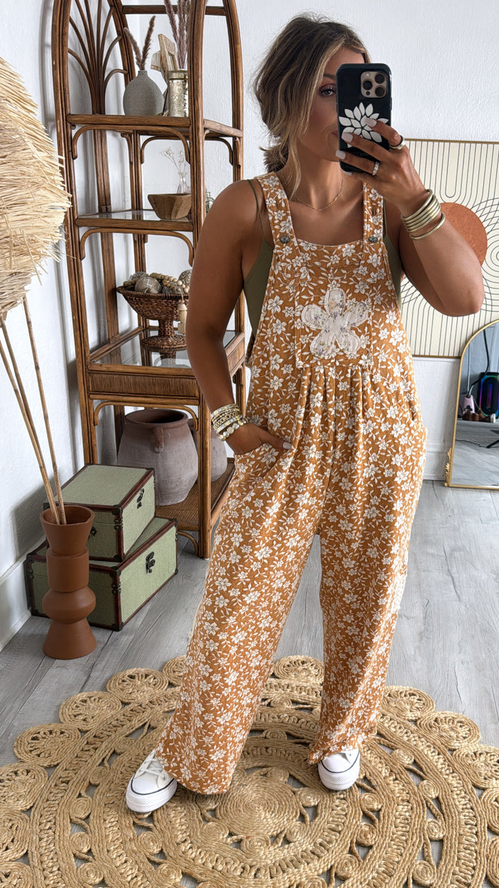 Honeyflower Overalls, Mustard