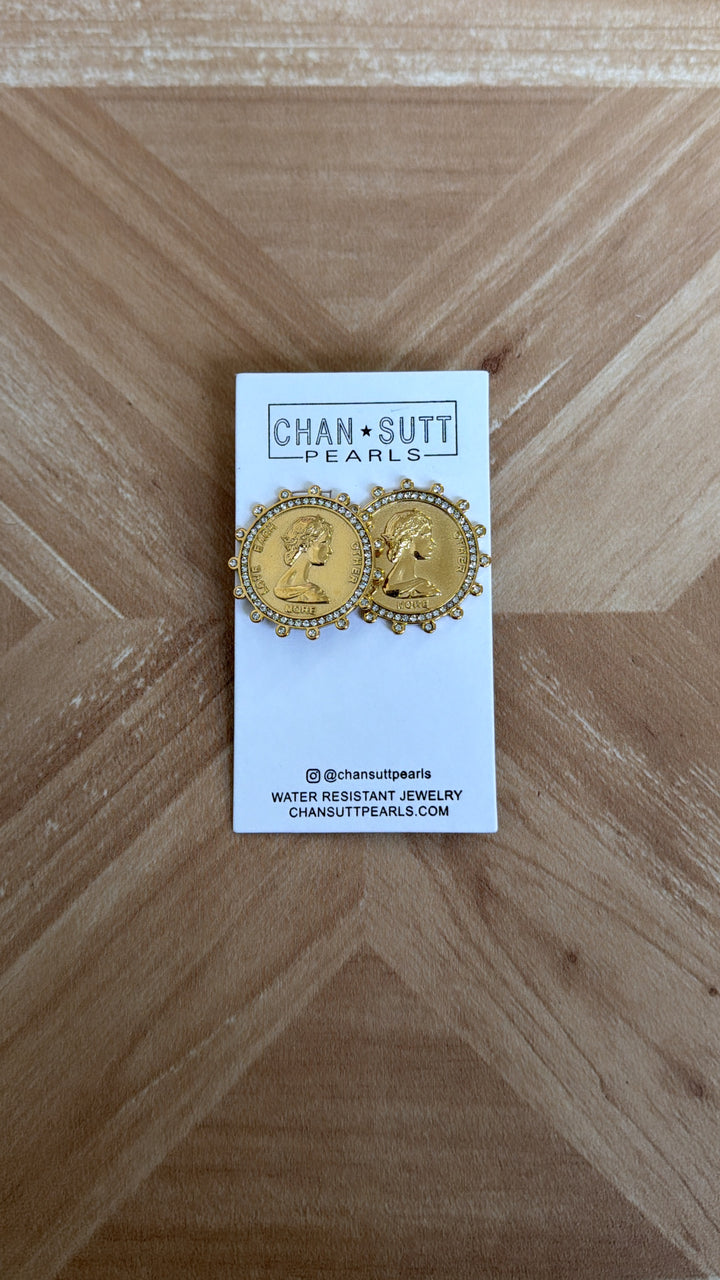 Love Each Other More Coin Earring