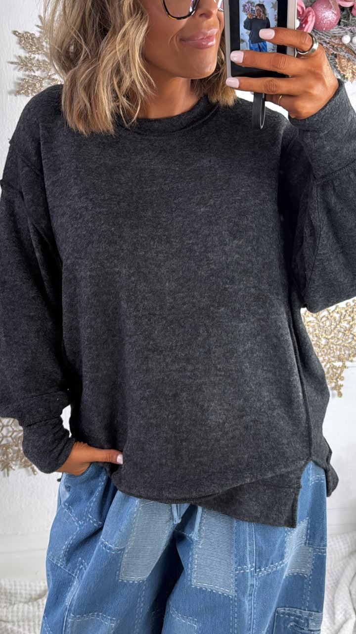 DOORBUSTER: Oversized Sweater, Black