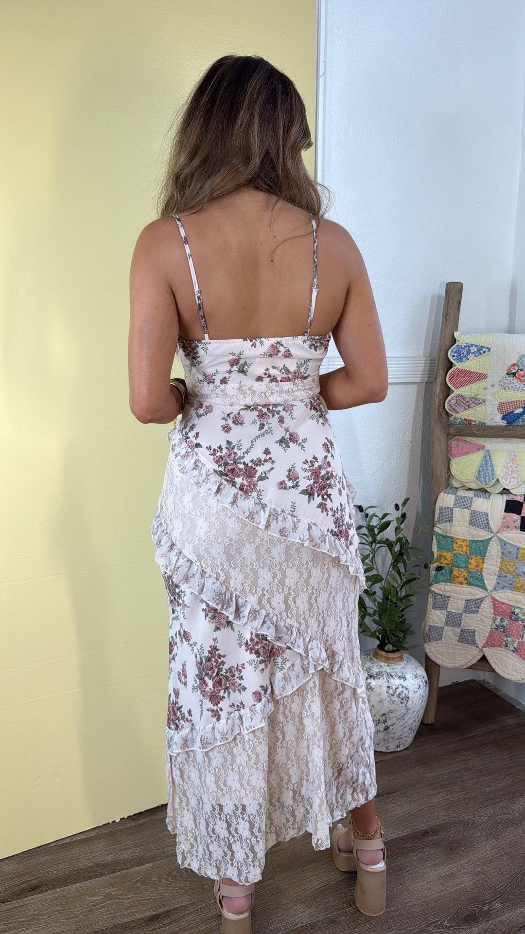 Petal Drift Dress, Blush Multi