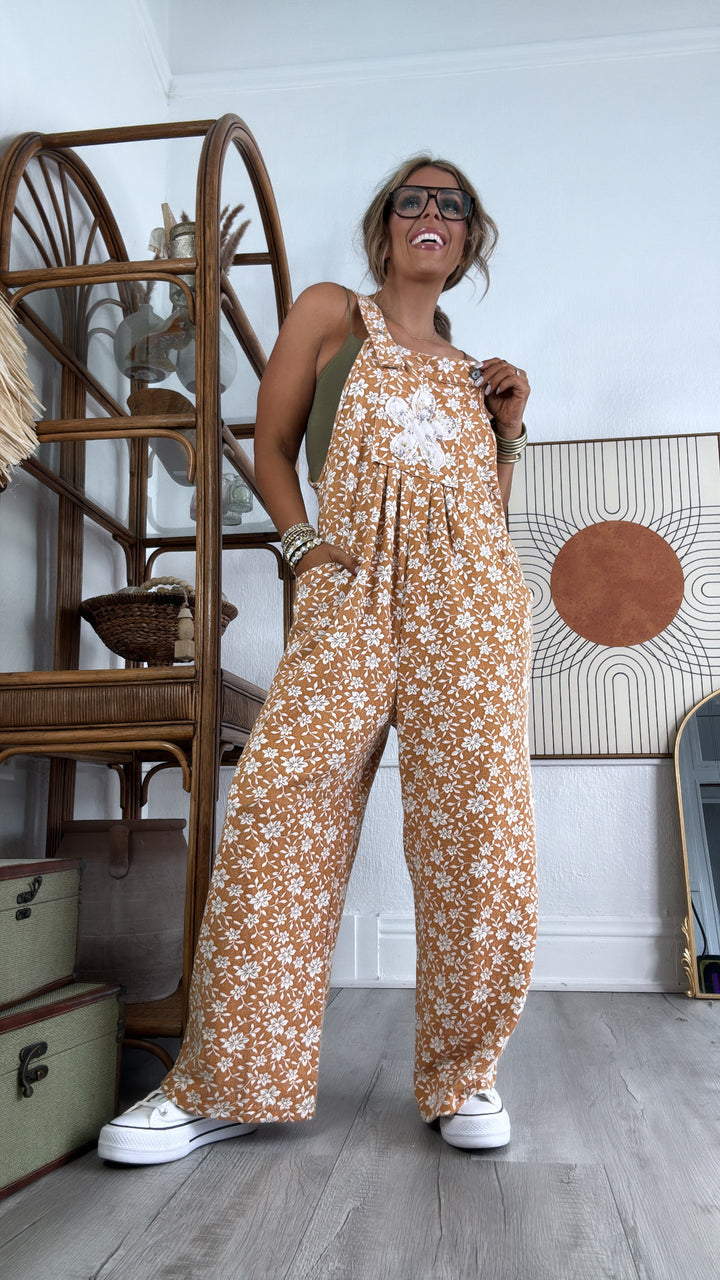Honeyflower Overalls, Mustard