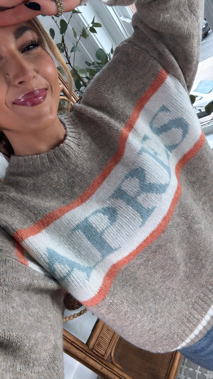 Down The Slopes Knit Sweater, Oatmeal